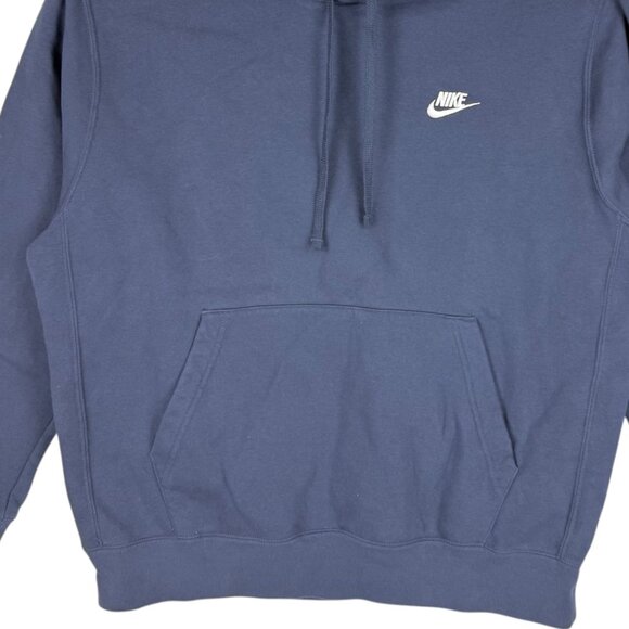 Nike Mens Pullover Navy Blue Hoodie Sweatshirt Size Large Logo Drawstring Pocket - Picture 5 of 10